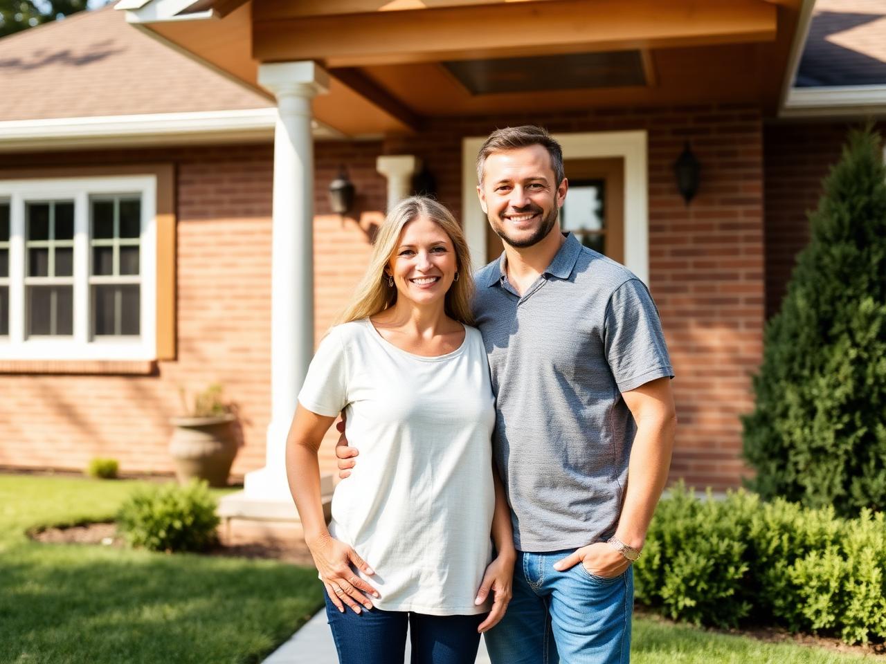Happy homeowners