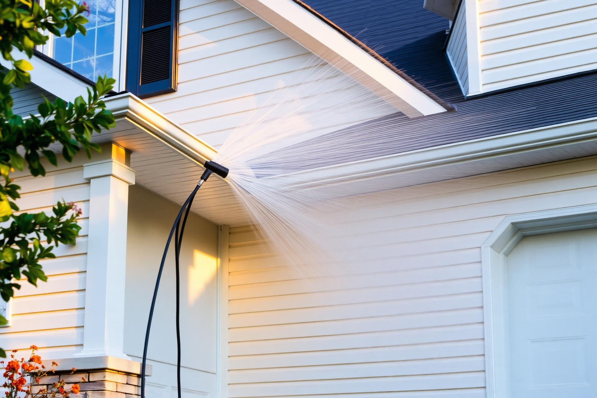 DK Wash — pressure washing exterior of a home